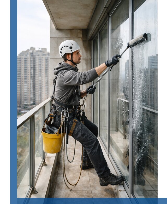 Профессиональная мойка балконного остекления в Барнауле