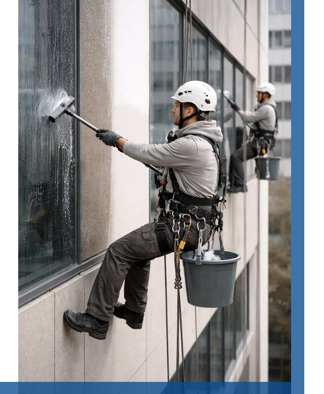 Мойка фасадов зданий в Барнауле под ключ от 354 р. | ВЫСОТНИК-Брн