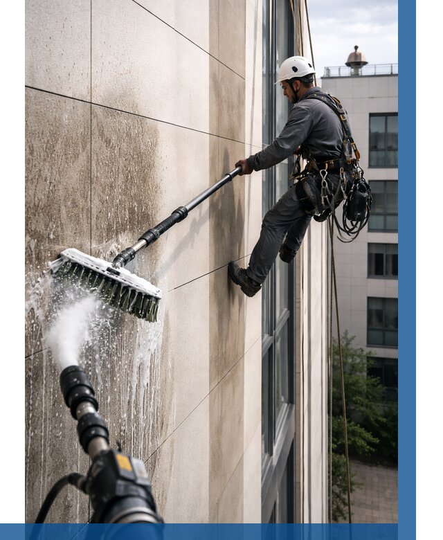 Мойка фасада из керамогранита в Барнауле от 303 р. | ВЫСОТНИК-Брн