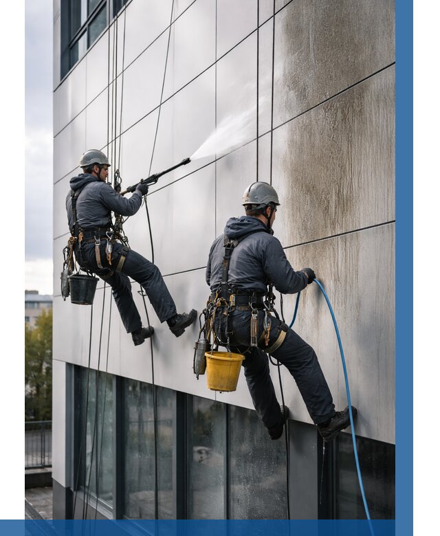 Мойка фасада из композита в Барнауле по цене от 303 р. | ВЫСОТНИК-Брн