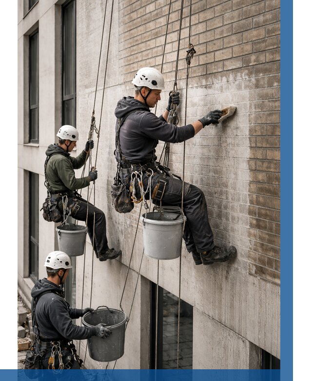 Удаление высолов с фасада в Барнауле от 253 р. | ВЫСОТНИК-Брн