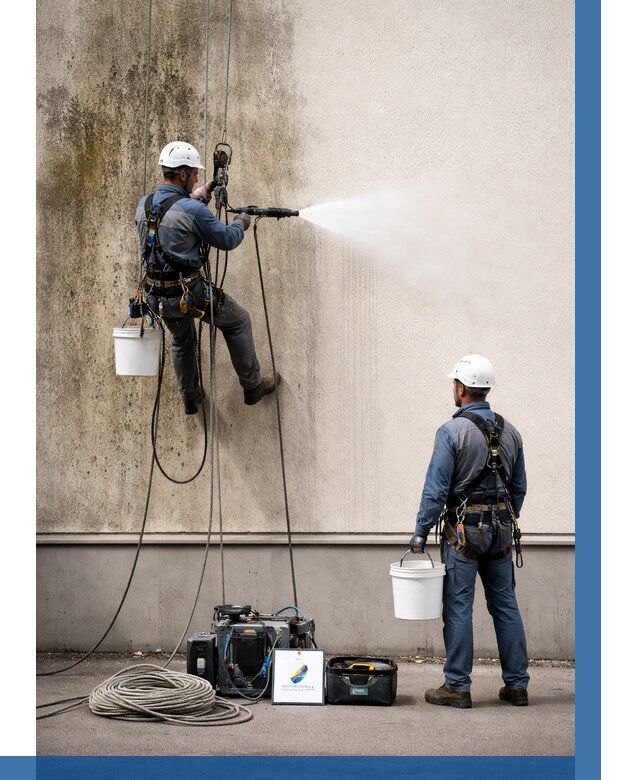 Очистка фасада от плесени в Барнауле от 303 р. | ВЫСОТНИК-Брн