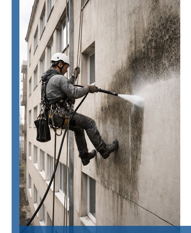 Профессиональная очистка фасадов от плесени в Барнауле