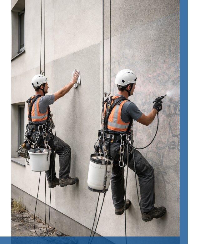 Антиграффити покрытие фасада в Барнауле от 607 р. | ВЫСОТНИК-Брн