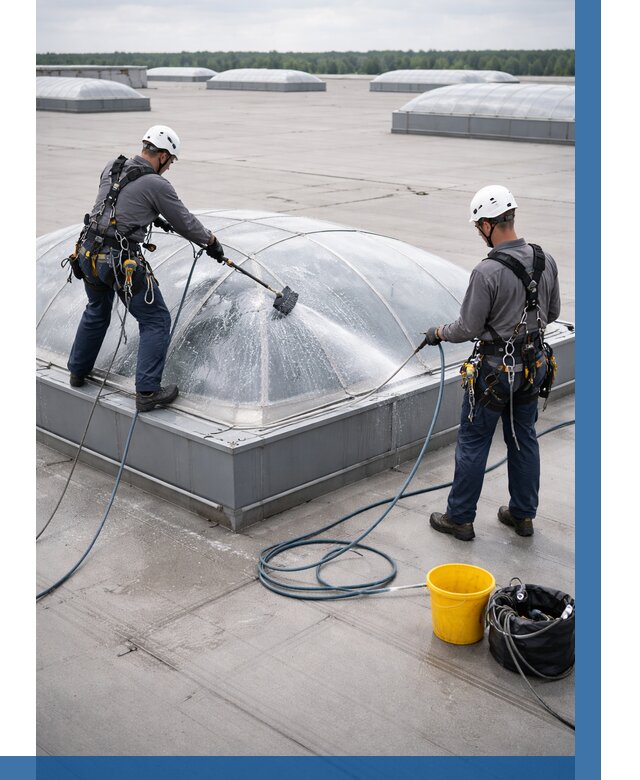 Мойка зенитных фонарей в Барнауле, заказать от 4552 р. | ВЫСОТНИК-Брн