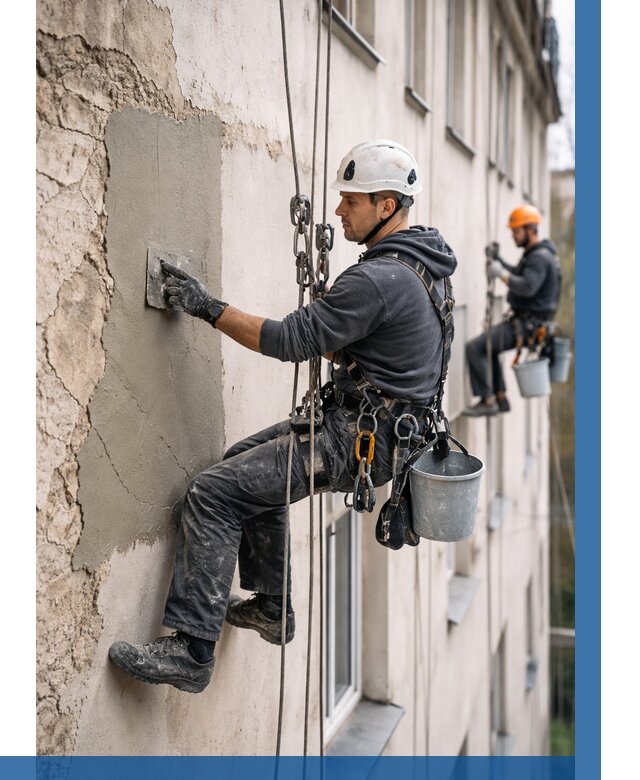 Восстановление штукатурки фасада в Барнауле от 1214 р. | ВЫСОТНИК-Брн