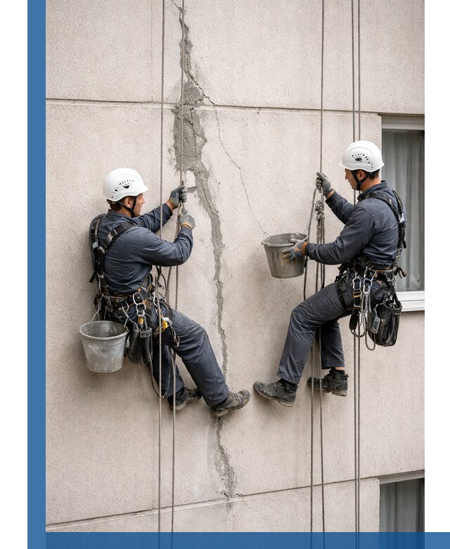 Заделка трещин на фасаде в Барнауле с гарантийным ремонтом