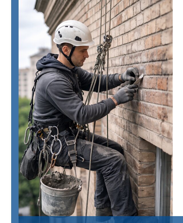 Качественный ремонт кирпичной кладки фасада в Барнауле с гарантией