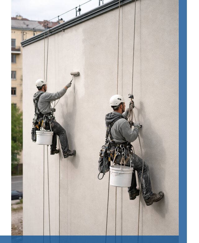 Покраска оштукатуренного фасада в Барнауле от 324 р. | ВЫСОТНИК-Брн