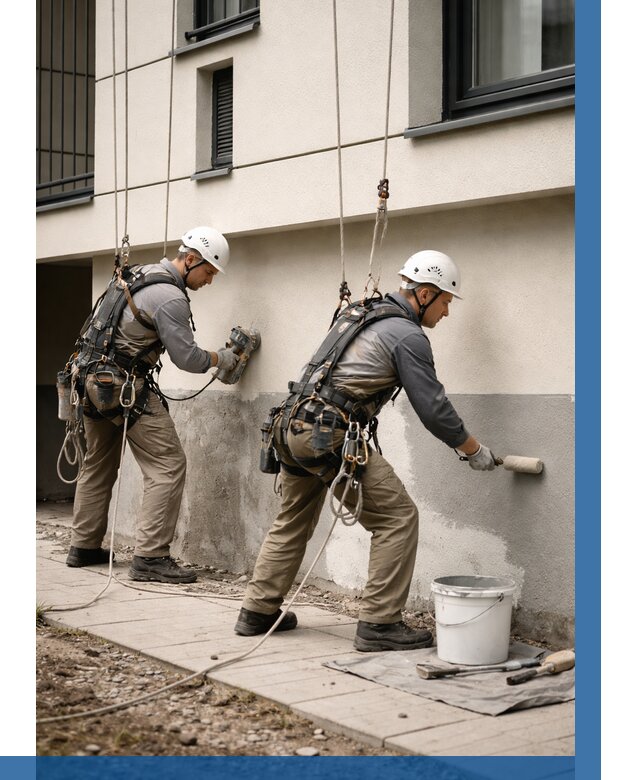 Окраска цоколя здания в Барнауле от 455 р. под ключ | ВЫСОТНИК-Брн