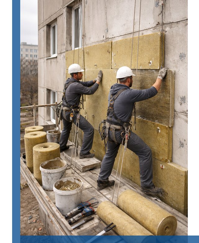 Утепление фасада минватой в Барнауле под ключ с гарантией