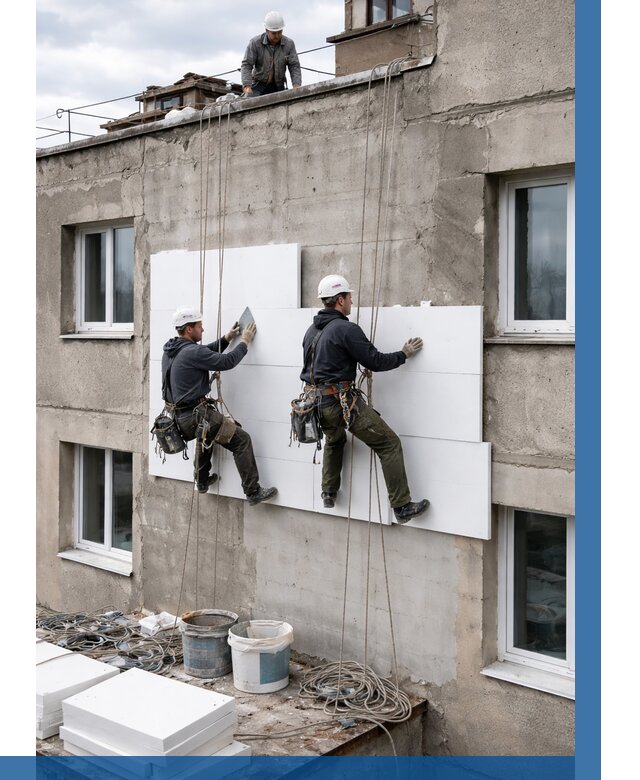 Утепление фасада пенополистиролом в Барнауле от 1821 р. | ВЫСОТНИК-Брн