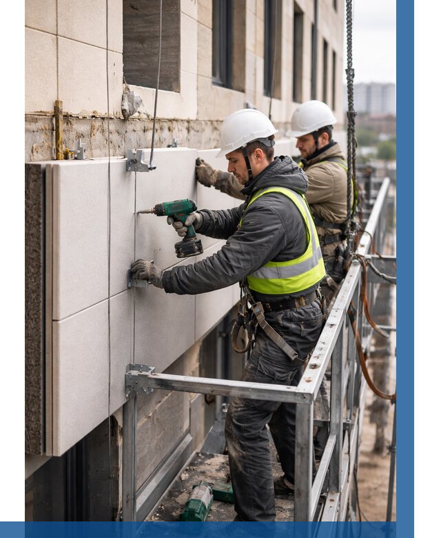 Монтаж фасадных термопанелей в Барнауле от 1517 р. | ВЫСОТНИК-Брн