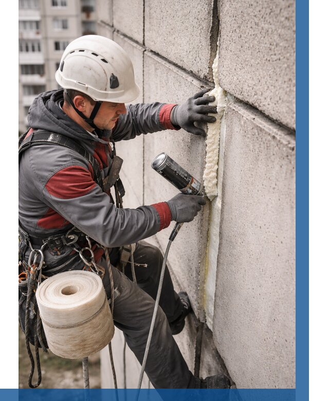 Утепление межпанельных швов в Барнауле от 708 р. | ВЫСОТНИК-Брн