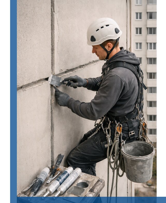 Ремонт межпанельных швов в Барнауле герметизация и восстановление