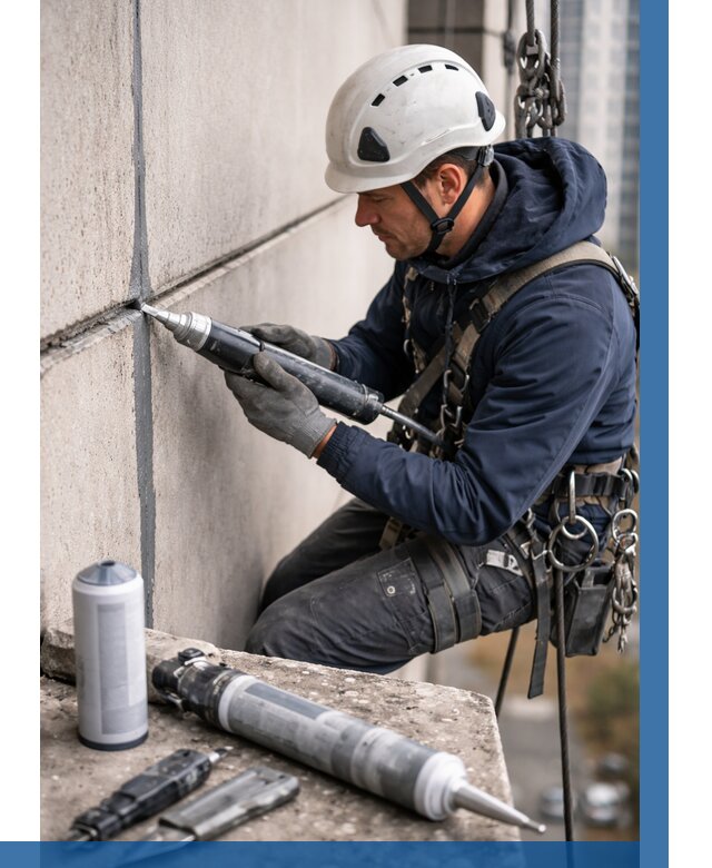 Вторичная герметизация швов в Барнауле от 455 р. | ВЫСОТНИК-Брн