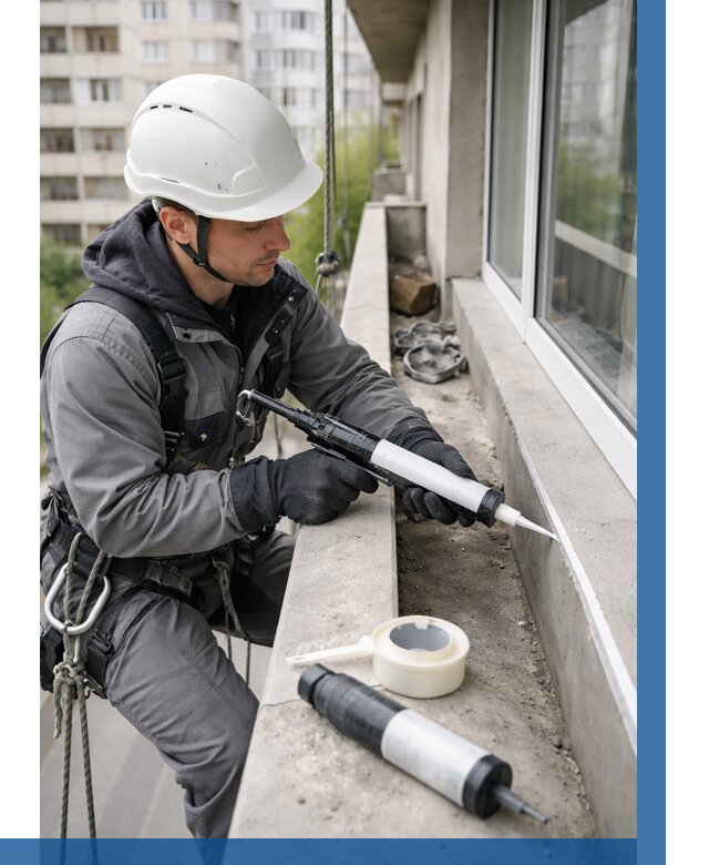 Герметизация швов лоджии в Барнауле от 4552 р. | ВЫСОТНИК-Брн