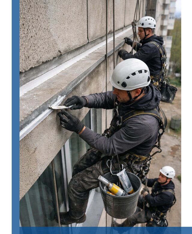 Герметизация примыкания балкона в Барнауле под ключ с гарантией