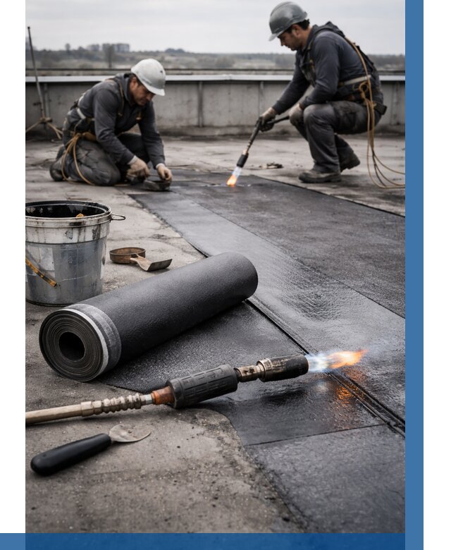 Ремонт рулонной кровли в Барнауле от 658 р. | ВЫСОТНИК-Брн