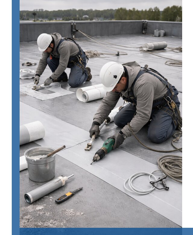 Ремонт мембранной кровли в Барнауле качественно и с гарантией