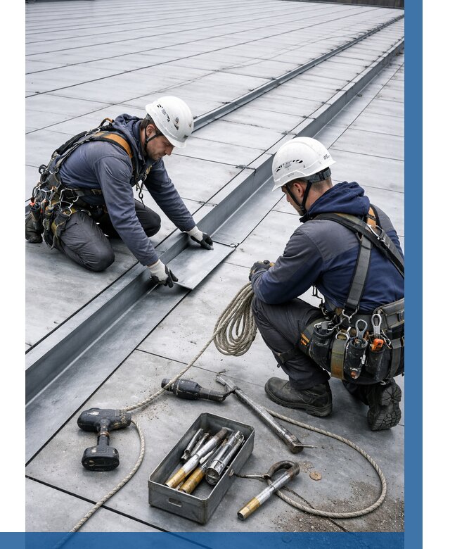 Ремонт фальцевой кровли в Барнауле от 708 р. | ВЫСОТНИК-Брн