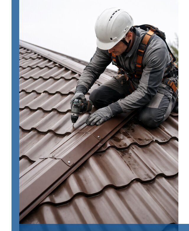 Ремонт металлочерепицы на крыше в Барнауле профессионально