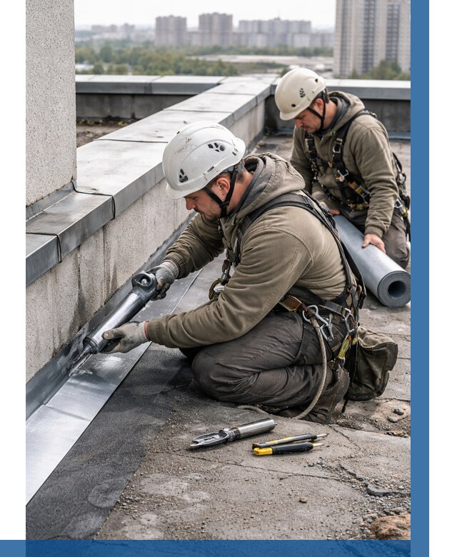 Ремонт кровельных примыканий в Барнауле от 1214 р. | ВЫСОТНИК-Брн