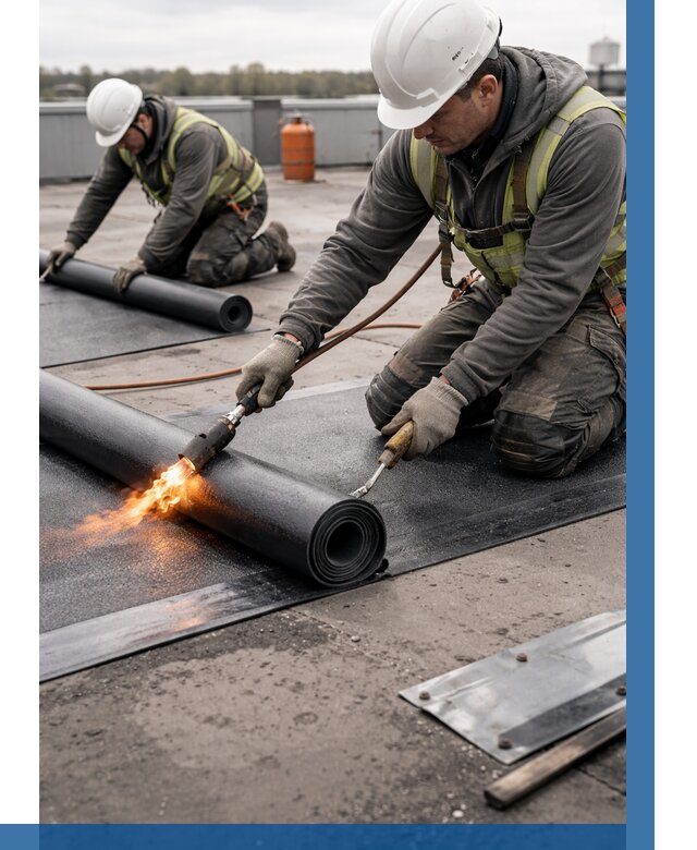 Монтаж наплавляемой кровли в Барнауле от 860 р. — ВЫСОТНИК-Брн