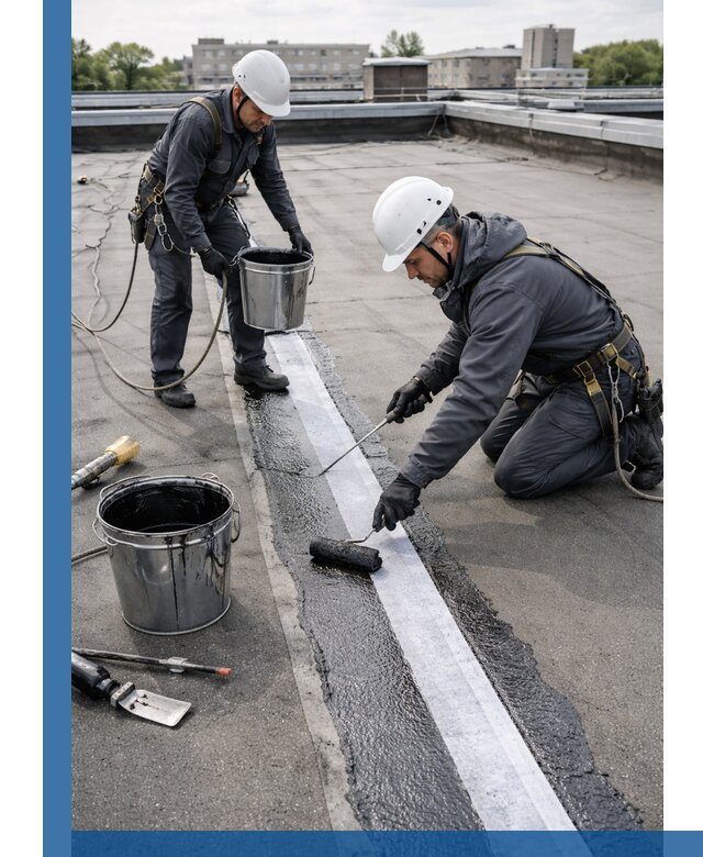 Гидроизоляция кровли мастикой в Барнауле надежная защита