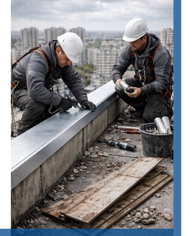 Замена парапетных крышек под ключ в Барнауле от 1214 р. | ВЫСОТНИК-Брн