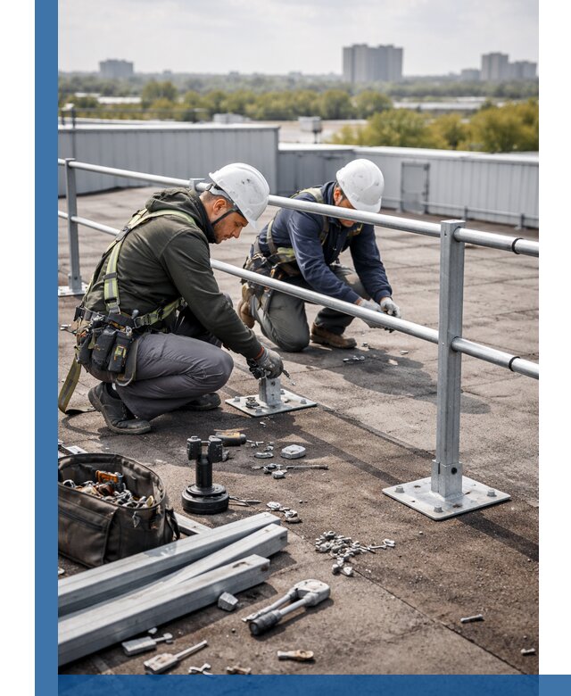 Монтаж кровельного ограждения в Барнауле под ключ с гарантией