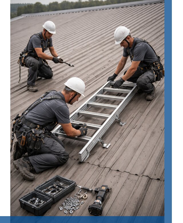 Монтаж кровельной лестницы в Барнауле от 4552 р. | ВЫСОТНИК-Брн