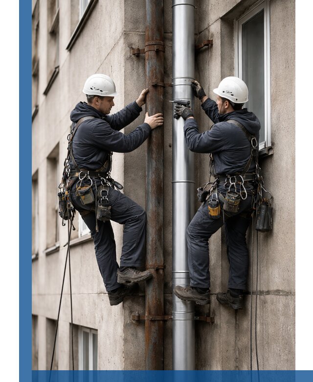 Замена водосточных труб в Барнауле: монтаж и демонтаж под ключ