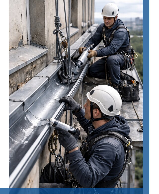 Ремонт водосточных желобов в Барнауле от 6575 р. | ВЫСОТНИК-Брн