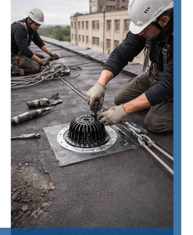 Установка водосточных воронок в Барнауле цена от 3541 р. | ВЫСОТНИК-Брн