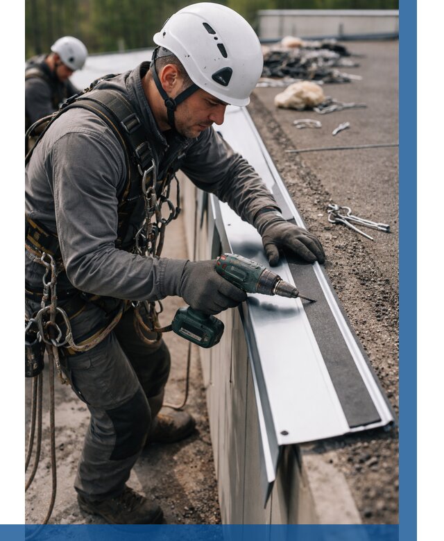 Монтаж капельника на кровле в Барнауле от 303 р. | ВЫСОТНИК-Брн