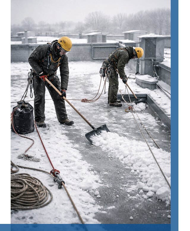 Очистка крыши от снега в Барнауле от 7587 р. | ВЫСОТНИК-Брн