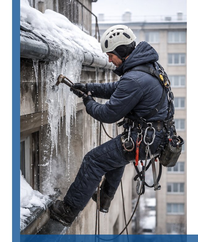 Удаление наледи и чистка водостоков в Барнауле оперативно и безопасно