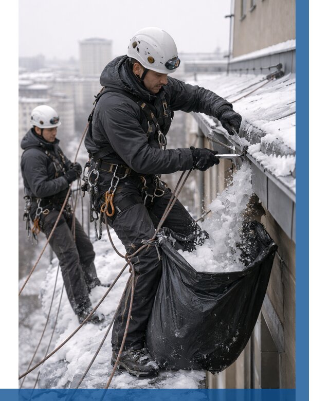 Аварийная очистка крыши в Барнауле под ключ от 303 р. | ВЫСОТНИК-Брн