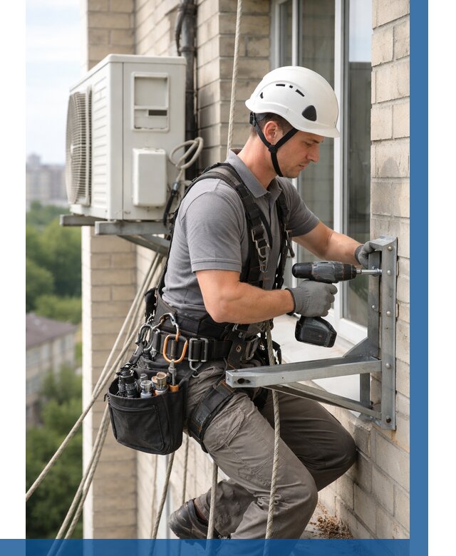 Установка кронштейнов кондиционера в Барнауле от 3541 р. | ВЫСОТНИК-Брн