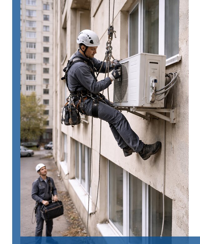 Демонтаж внешнего блока кондиционера в Барнауле профессионально