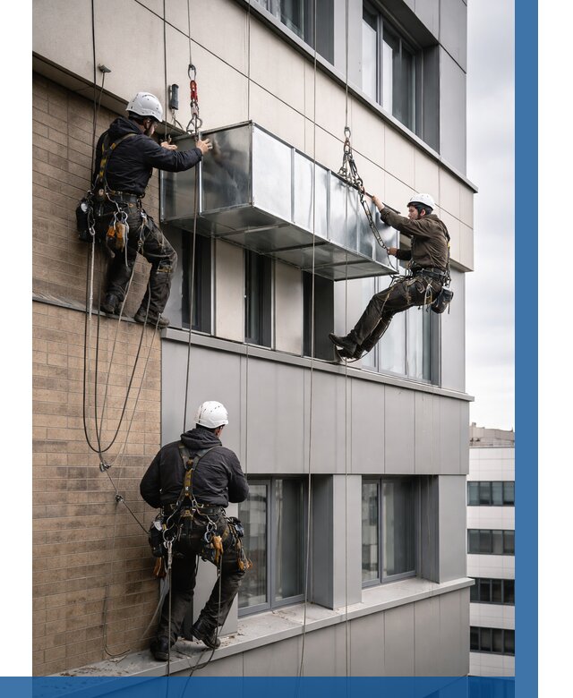 Монтаж воздуховодов на фасаде в Барнауле от 1517 р. | ВЫСОТНИК-Брн