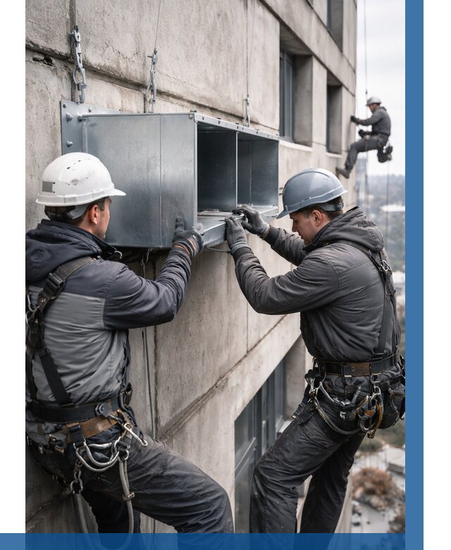 Монтаж вентиляционных коробов в Барнауле от 3035 р. | ВЫСОТНИК-Брн