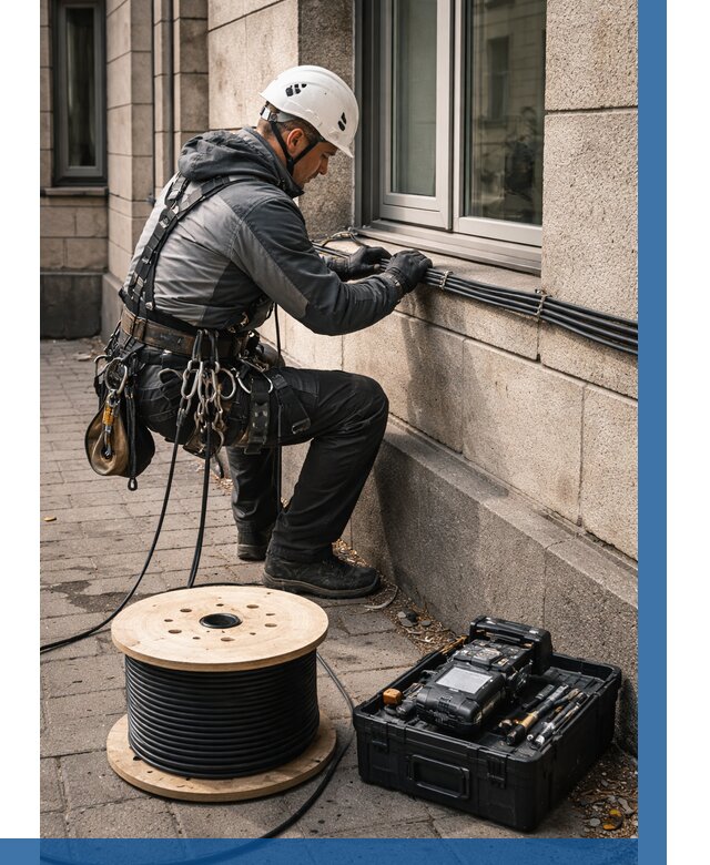 Прокладка оптоволоконного кабеля в Барнауле от 809 р. | ВЫСОТНИК-Брн