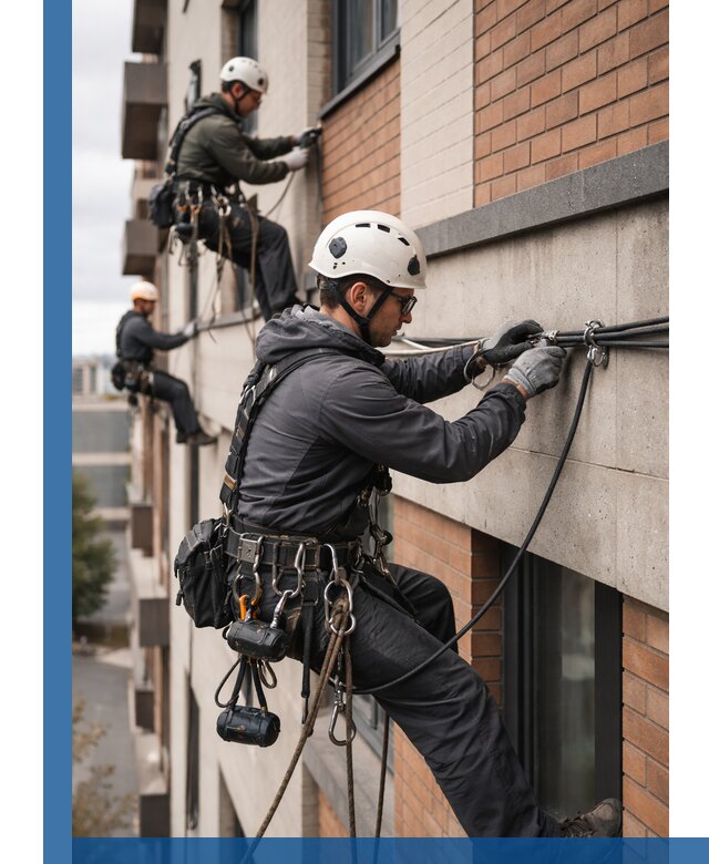 Крепление кабеля на фасаде монтаж и крепеж в Барнауле