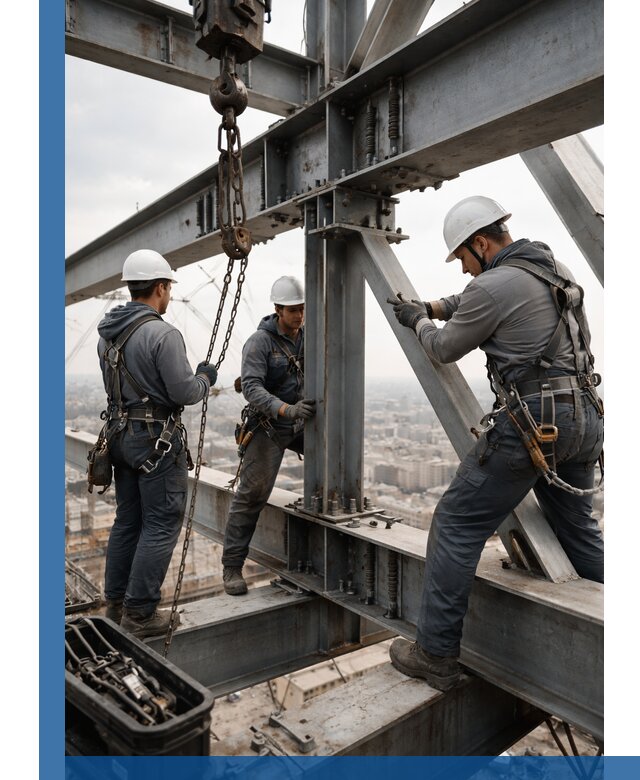 Профессиональный монтаж металлоконструкций на высоте в Барнауле