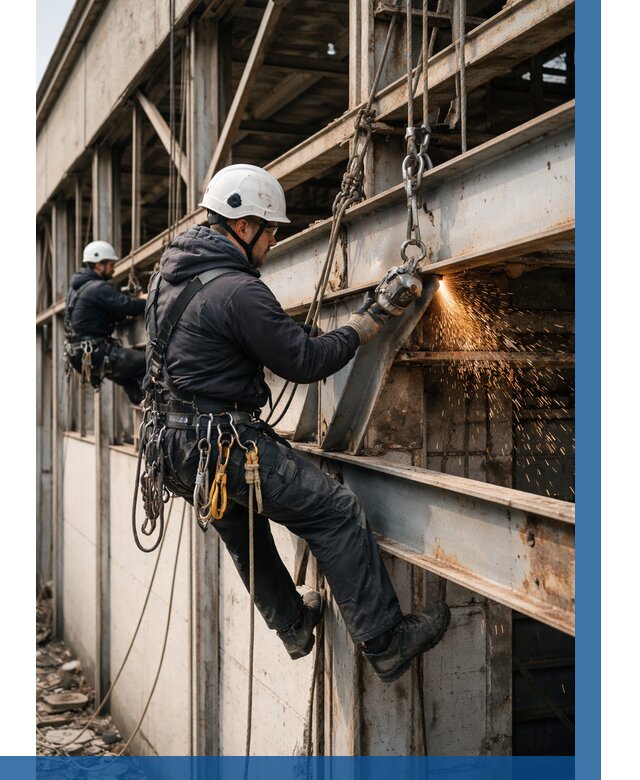 Демонтаж металлоконструкций на высоте в Барнауле от 6575р. |ВЫСОТНИК-Брн