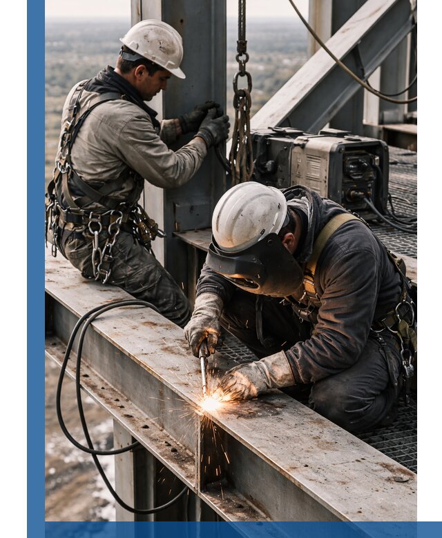 Высотные сварочные работы в Барнауле для промышленных объектов