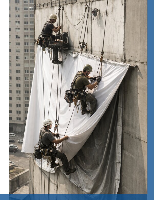 Замена баннерного полотна в Барнауле от 6575 р. | ВЫСОТНИК-Брн—заказать