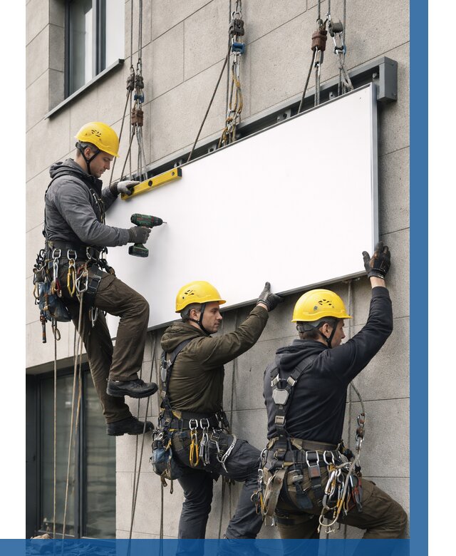 Монтаж рекламной вывески в Барнауле от 8093 р. | ВЫСОТНИК-Брн